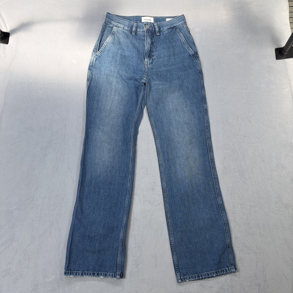 FRAME LE  PIXIE JANE  Jeans Women's Size 25 Blue STRAIGHT  LEG High Rise